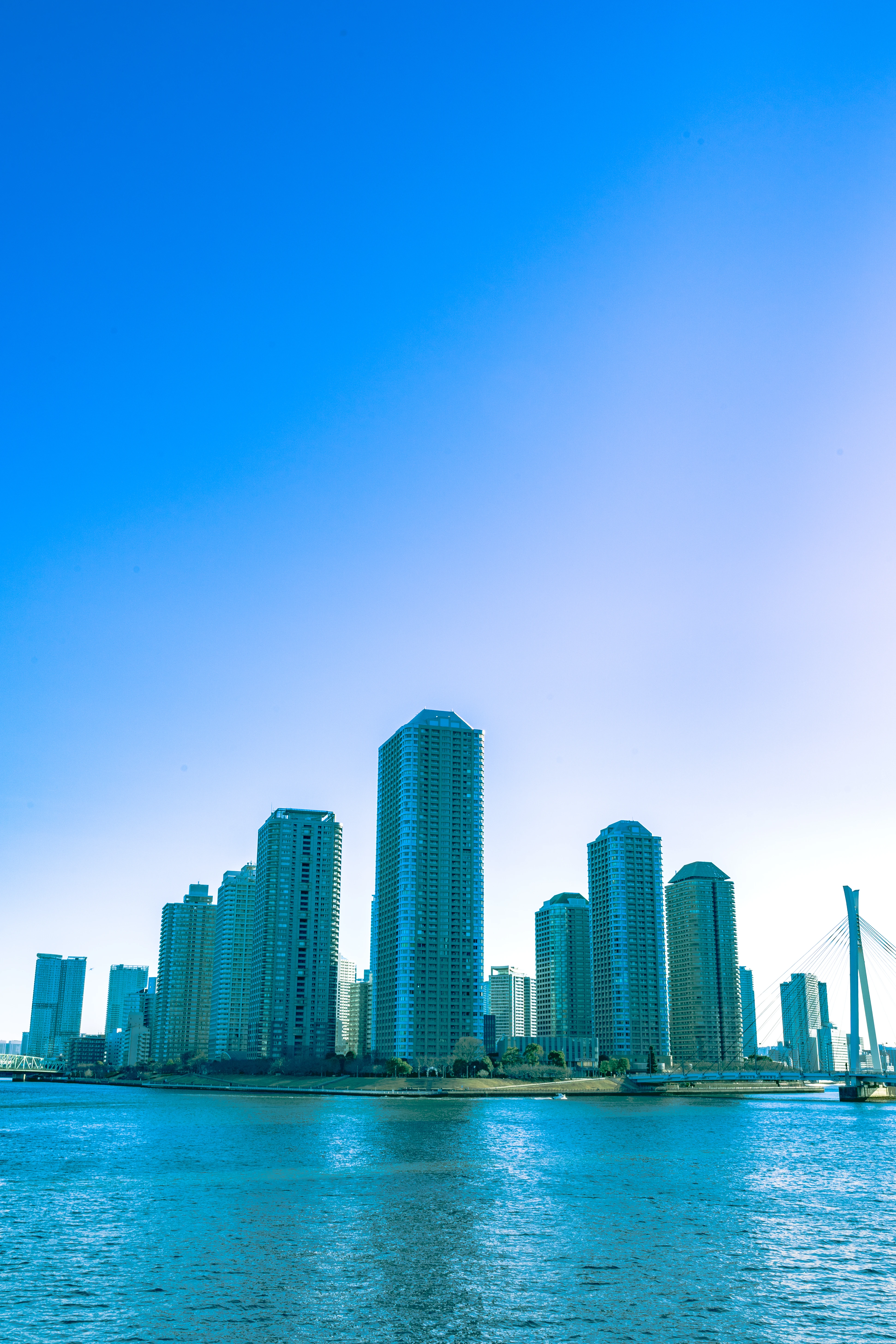 Towering Skyscrapers Over Serene Waters