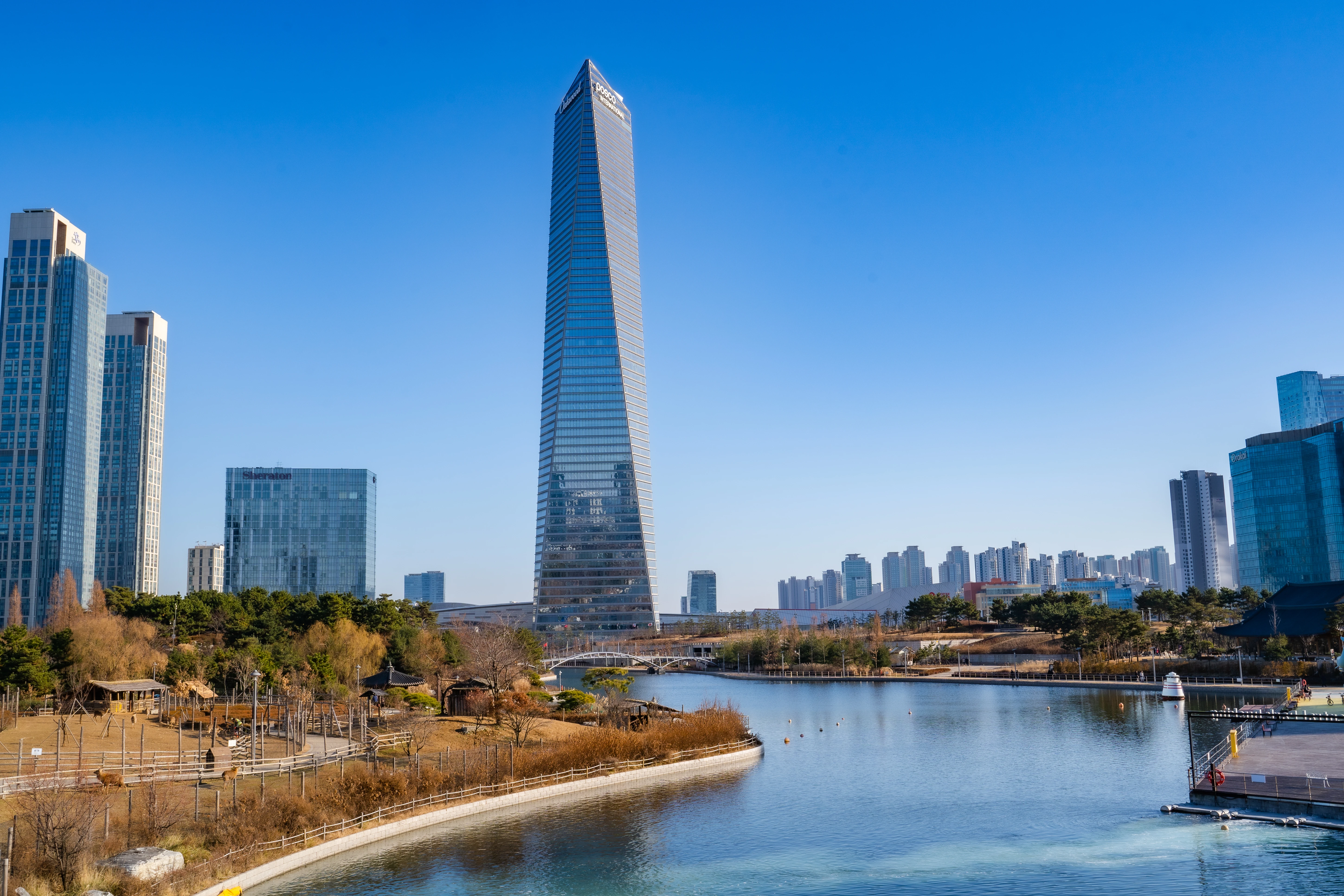 Iconic Landmark Amidst Songdo's Urban Serenity