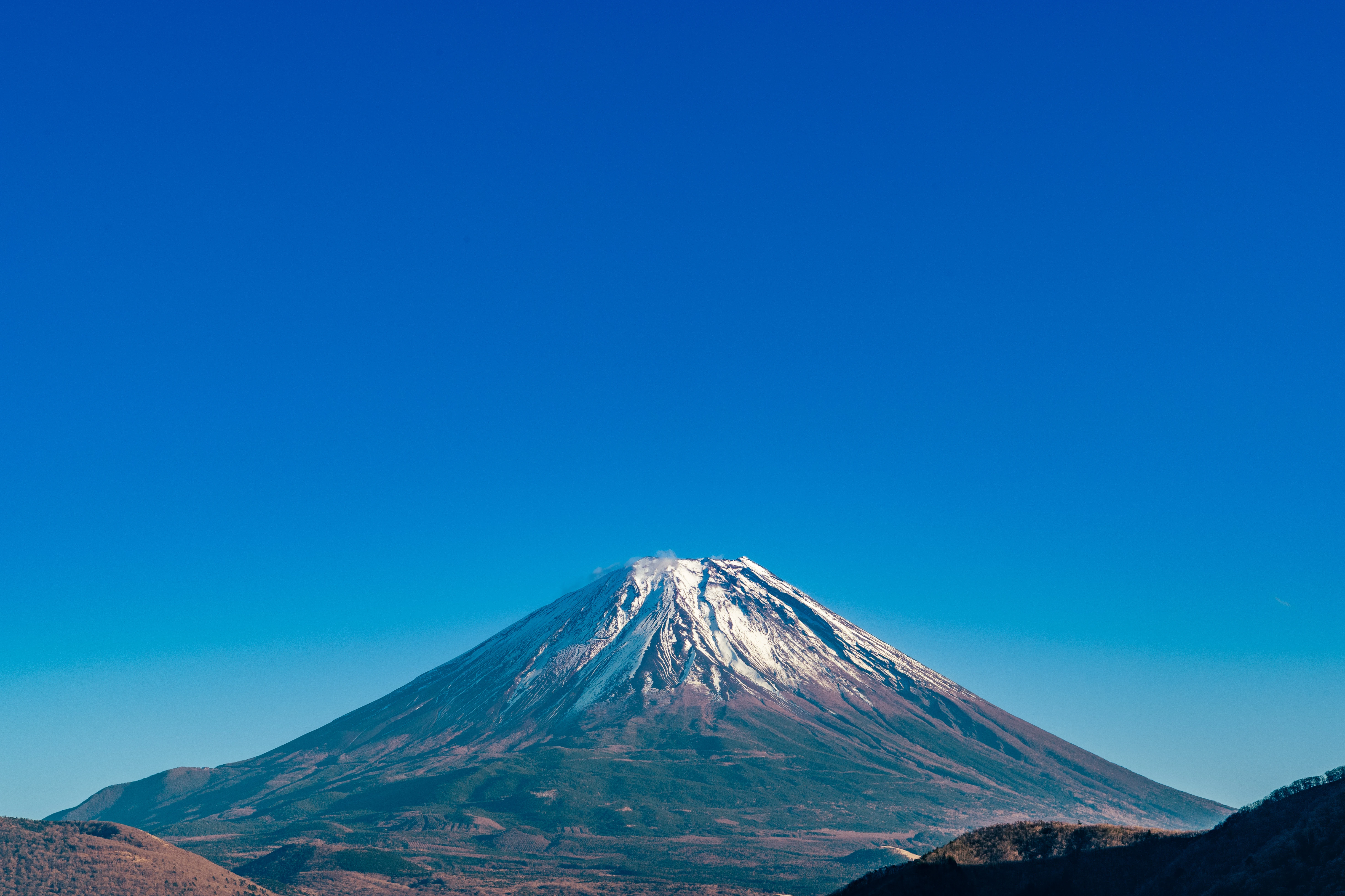 Afternoon Glow on Snow-Capped Mount Fuji