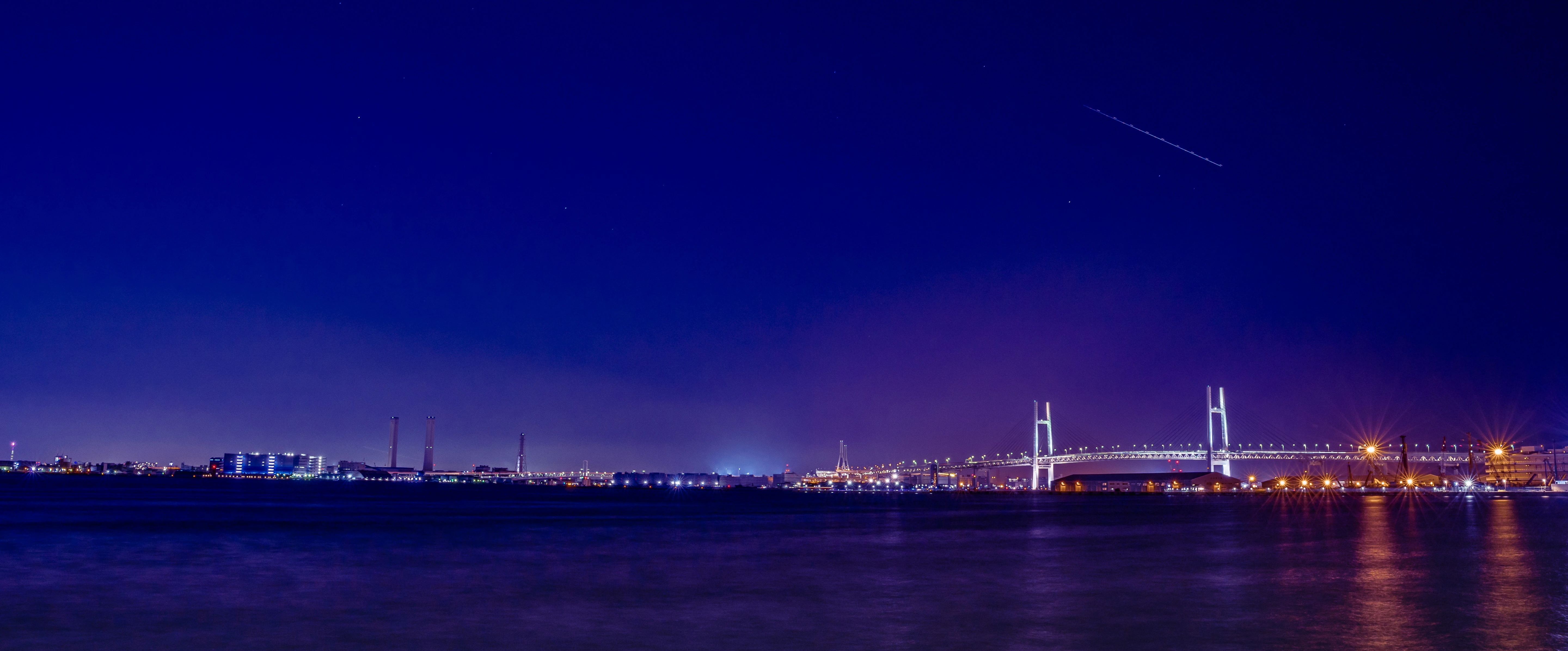 Starry Night Over Yokohama Bay Bridge