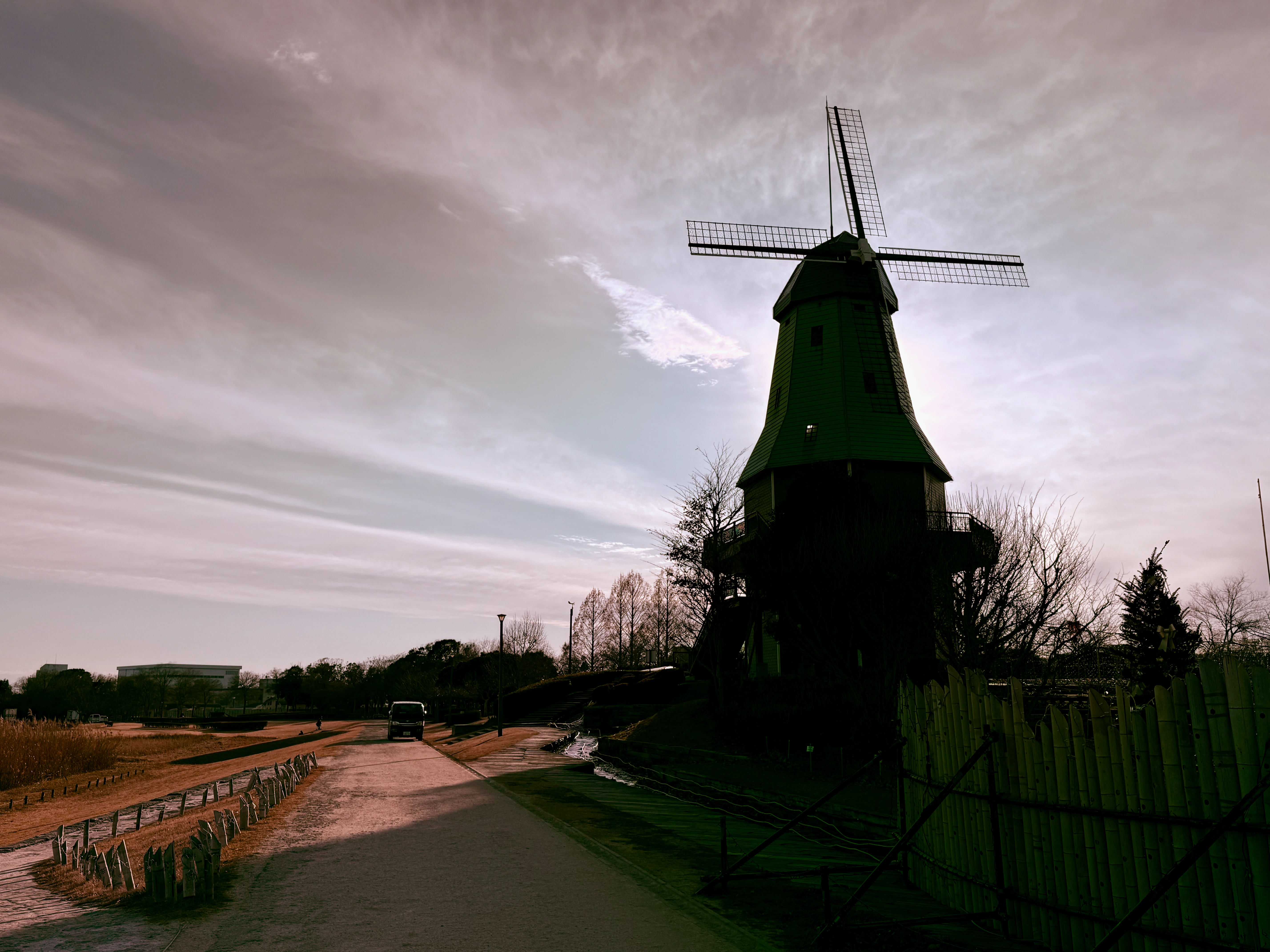 Rustic Windmill Against a Tranquil Sky