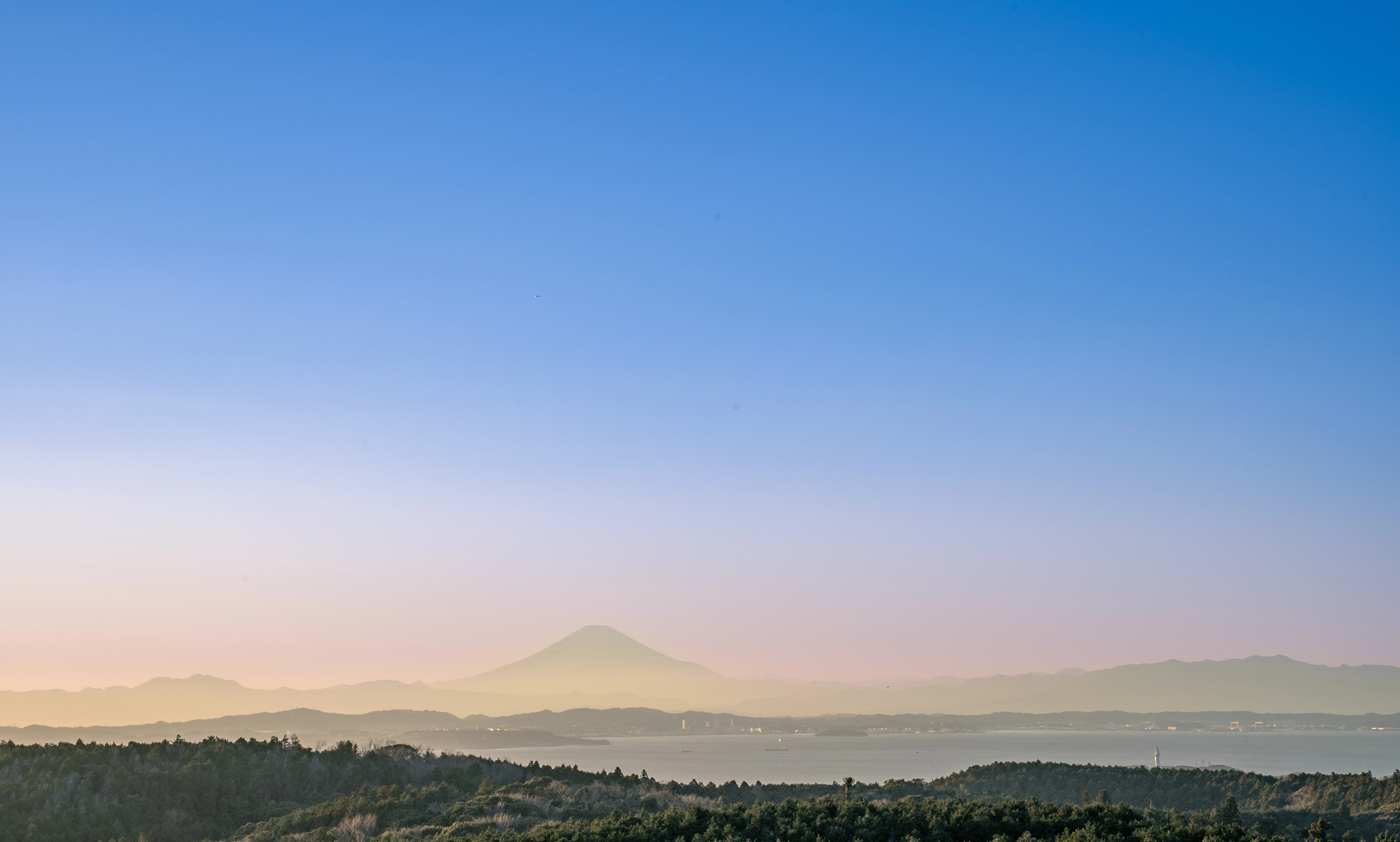 Tranquil Twilight Over Mount Fuji