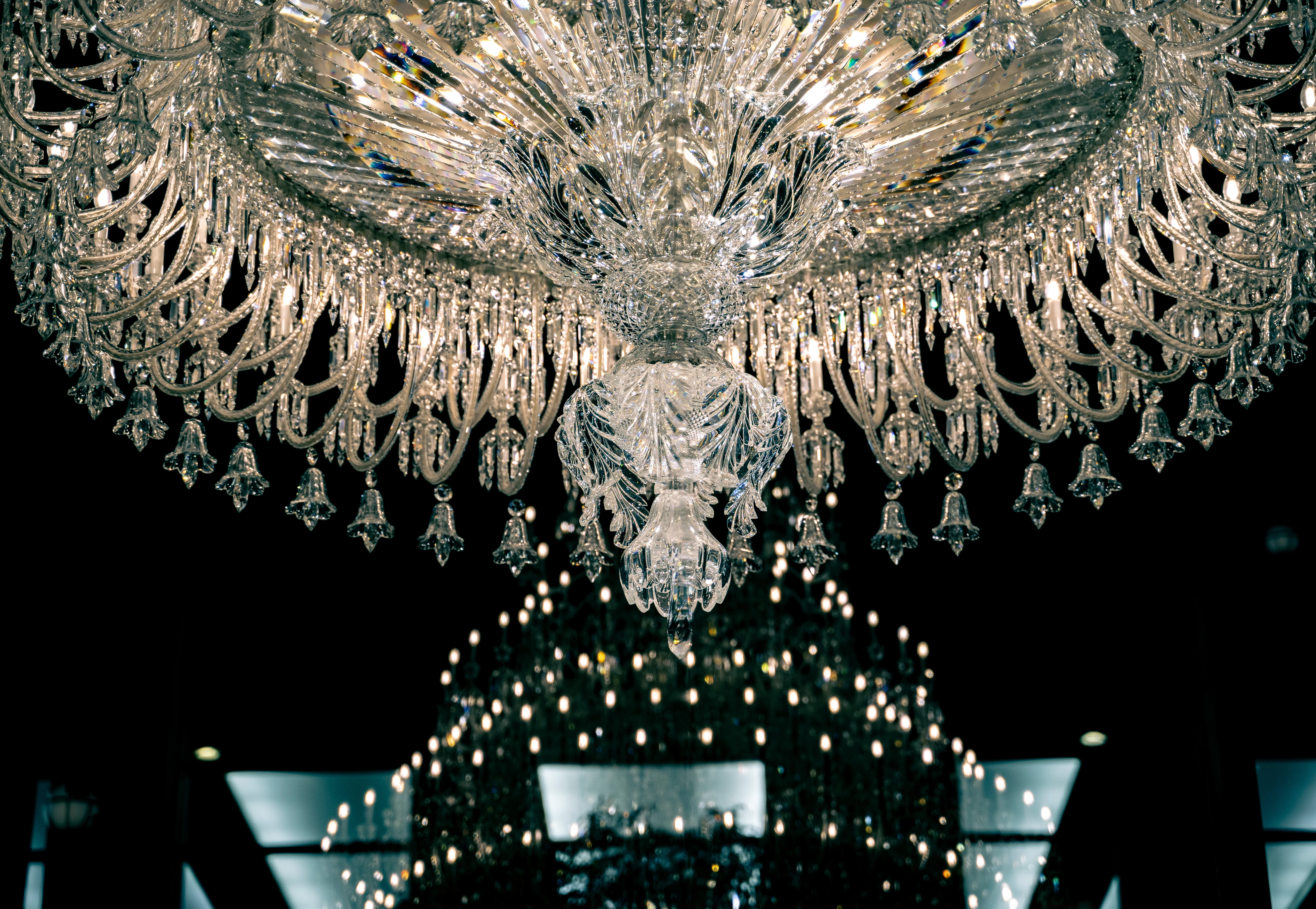Luminous Elegance of a Crystal Chandelier