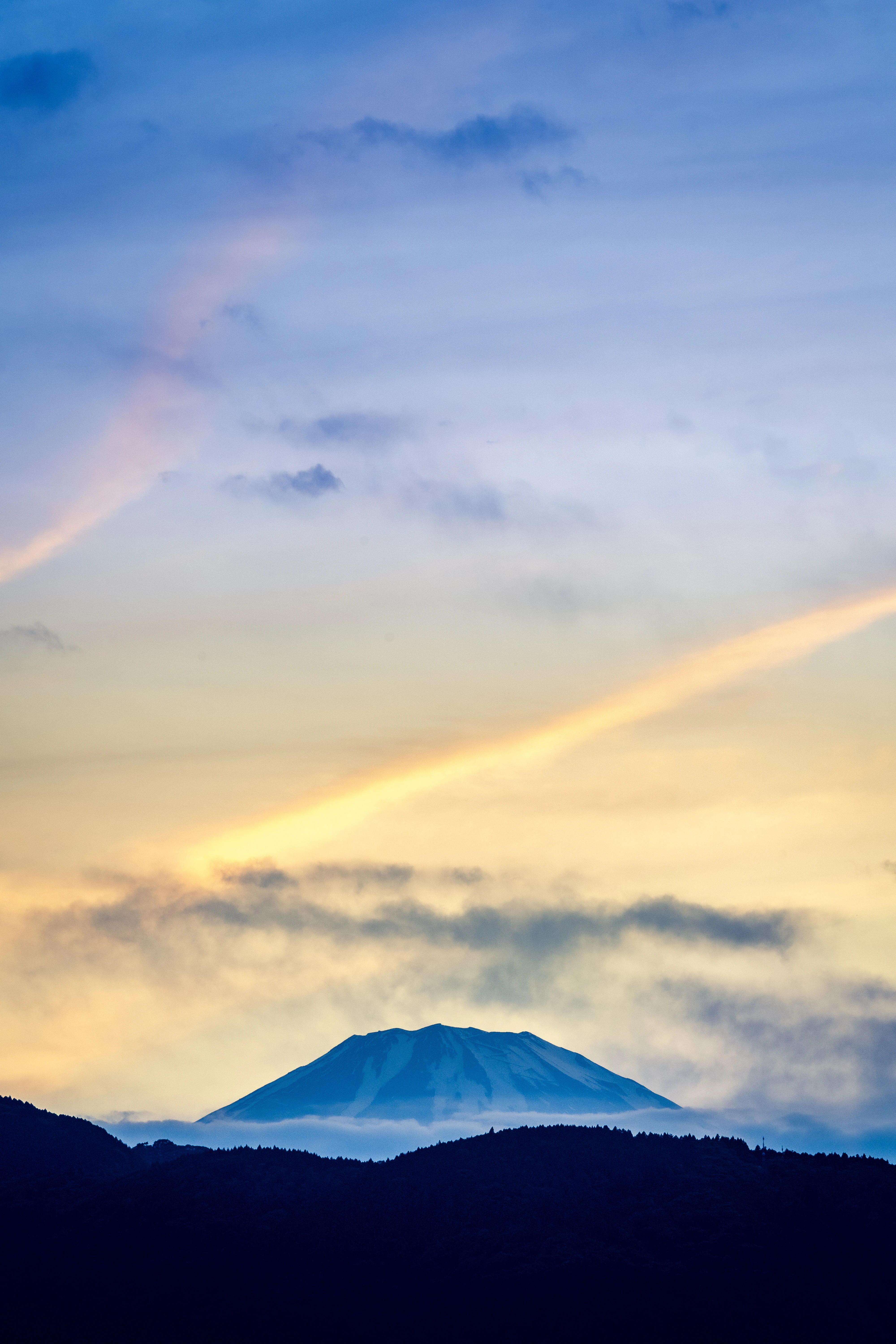 Ethereal Morning Glow Over Majestic Mountain