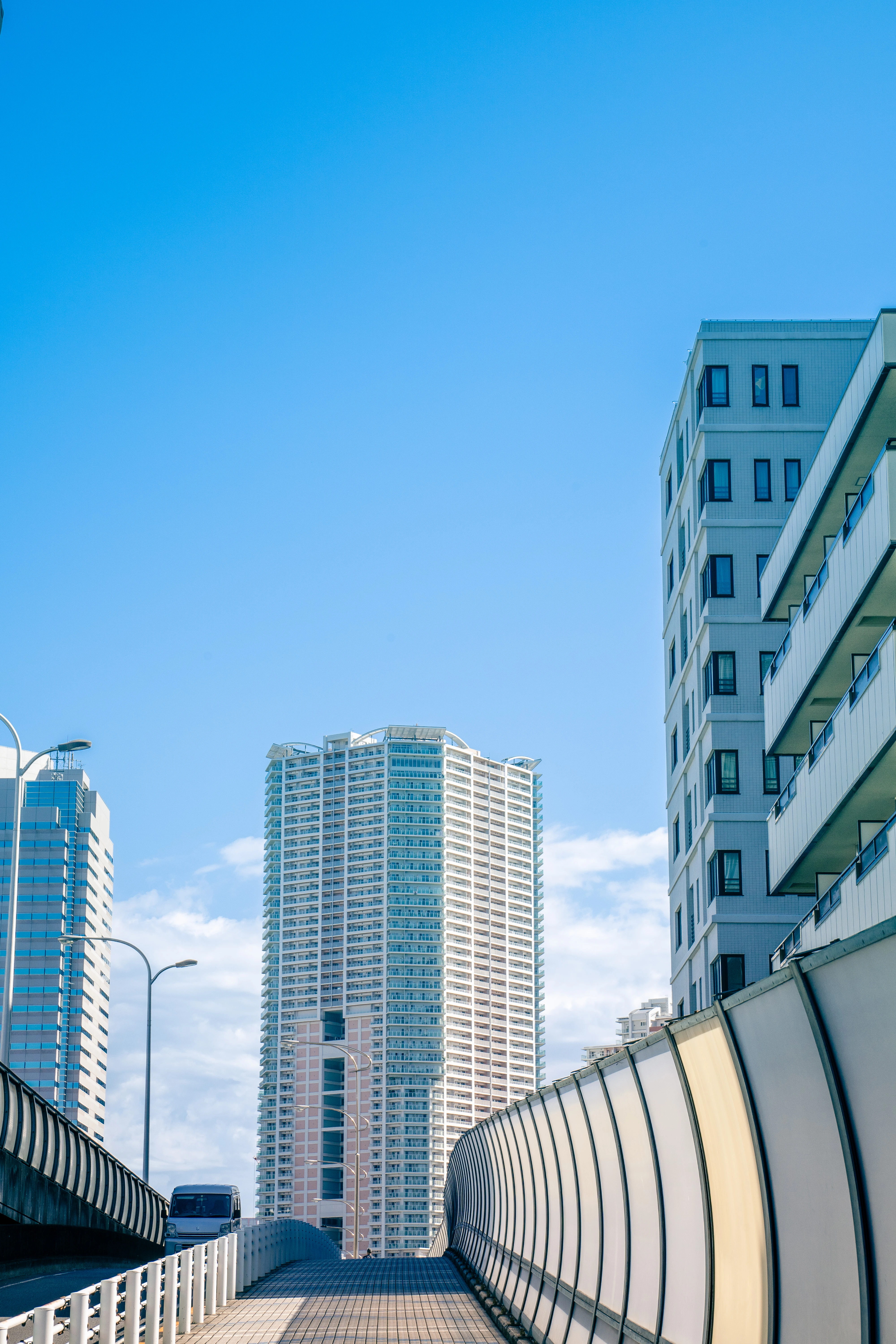 Urban Passageway With Towering Skylines